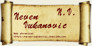 Neven Vukanović vizit kartica